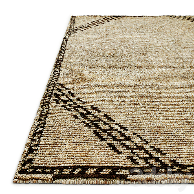 Kalim Handwoven Wool Rug RH 3DS Max Model - thumbnail 2