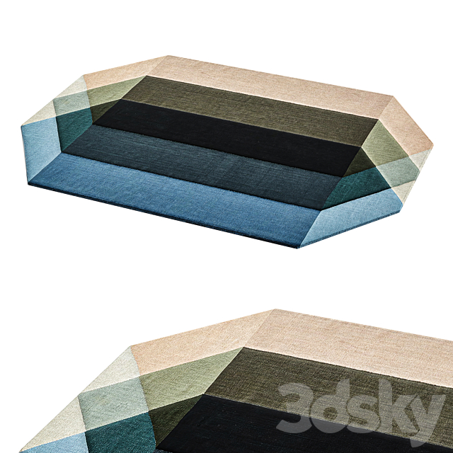 Kilim Diamond Rug by Gan 3DS Max Model - thumbnail 1