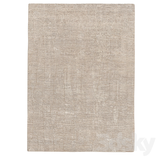 LASYA HAND-KNOTTED SILK WOOL RUG 3DS Max Model - thumbnail 2