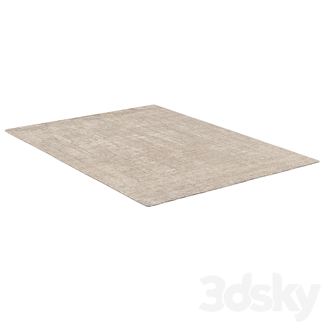 LASYA HAND-KNOTTED SILK WOOL RUG 3DS Max Model - thumbnail 4