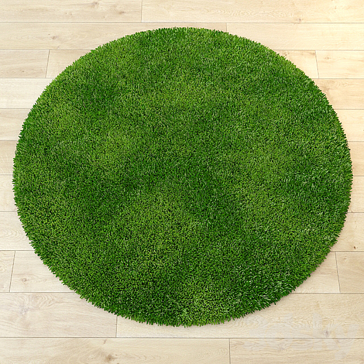 Mat round "grass" 3DS Max Model - thumbnail 1