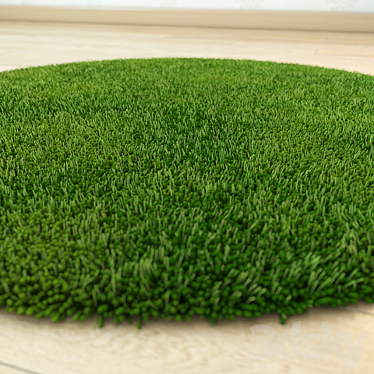 Mat round "grass" 3DS Max Model - thumbnail 2