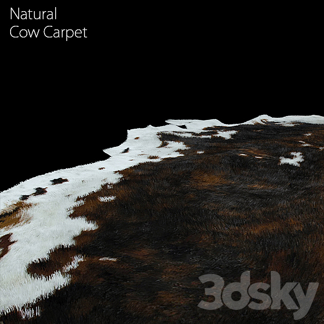 natural cow carpet 3ds Max - thumbnail 2