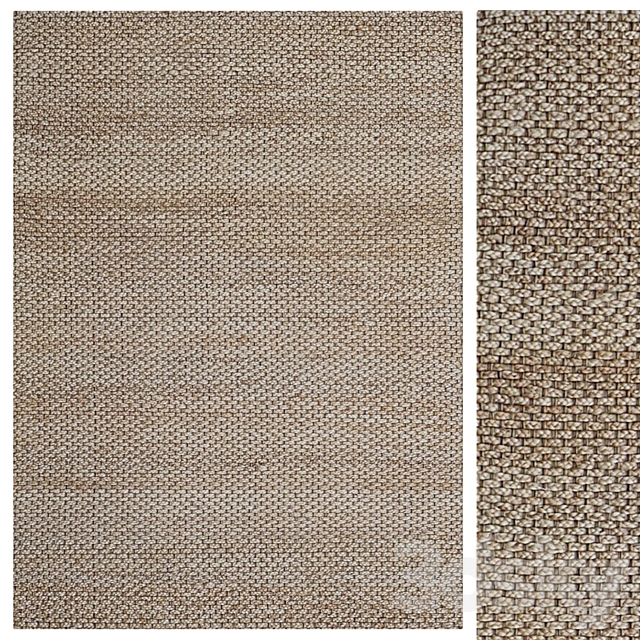 Natural Desert Handwoven Jute Rug 3ds Max - thumbnail 1