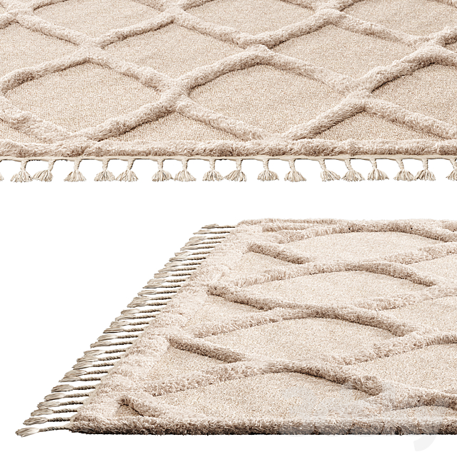 nuLOOM Raised Ogee Trellis Nursery Area Rug 3DS Max Model - thumbnail 4