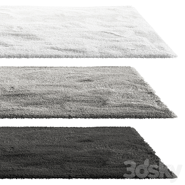 nuLoom Shaggy Area Rug (4 colors) 3DS Max Model - thumbnail 2