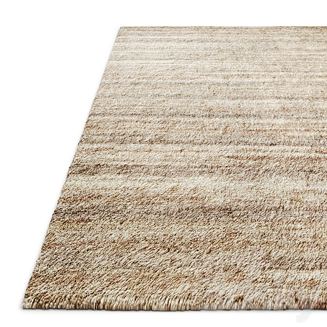 Palette Stripe Hand-Knotted Wool Shag Rug RH 3DS Max Model - thumbnail 2