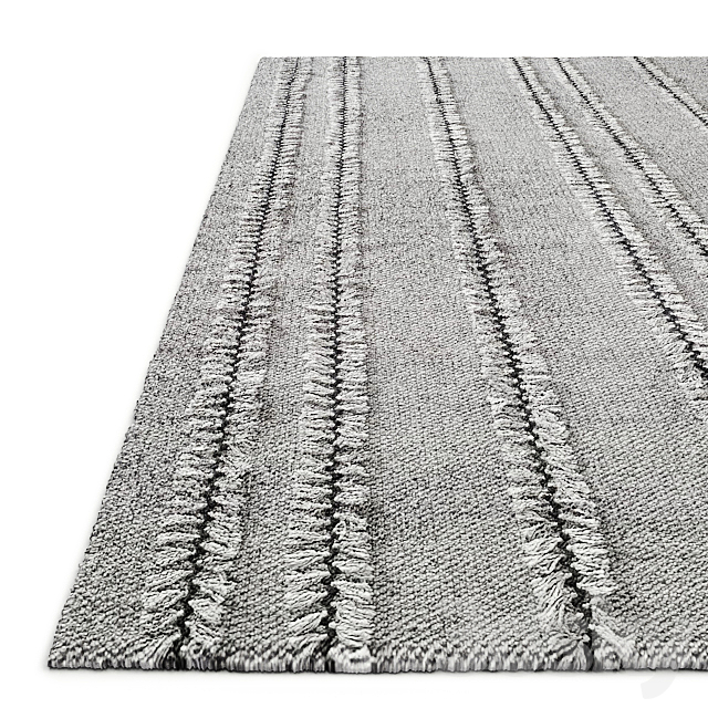 Performance Tassel-Stripe Handwoven Flatweave Rug RH 3ds Max - thumbnail 2