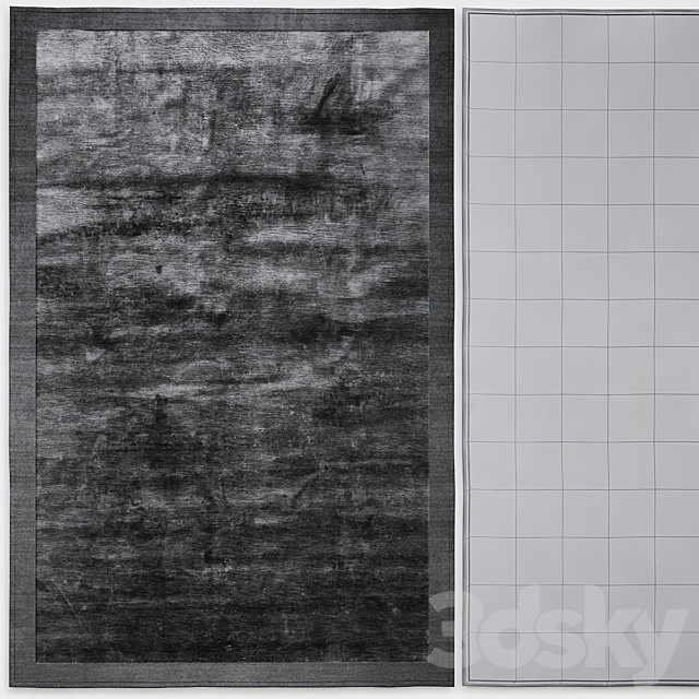 Poliform frames rugs 3DS Max Model - thumbnail 3