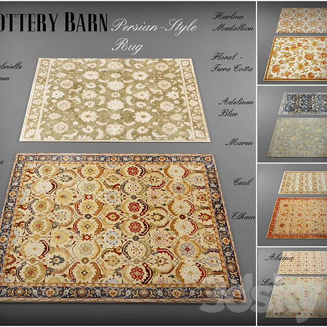 Pottery Barn “Persian Style” 3ds Max - thumbnail 1