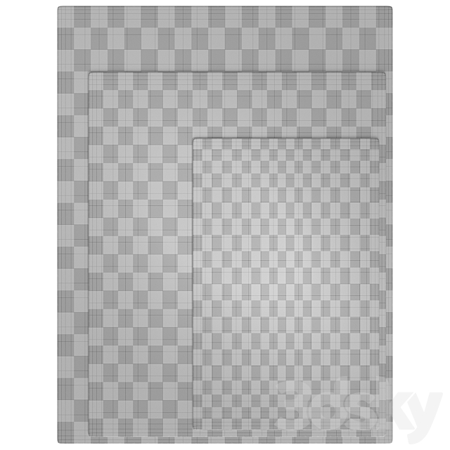 Pottery Barn_Flannery Performance Rug 3DS Max Model - thumbnail 6