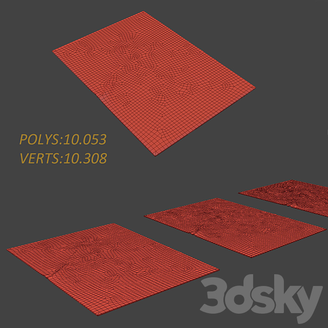 Premium Rug #142 3DS Max Model - thumbnail 2