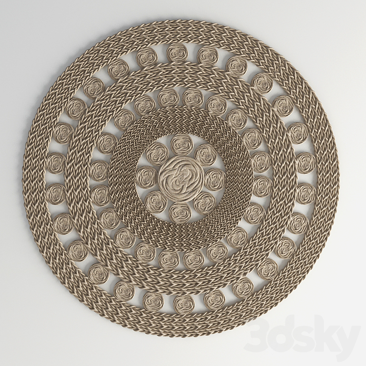 rattan carpet 2 3DS Max - thumbnail 1