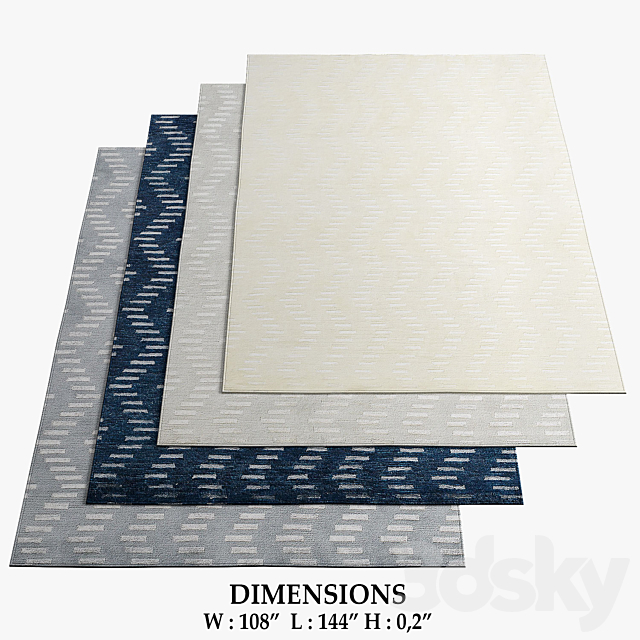 Restoration Hardware Rugs_123 3ds Max - thumbnail 1