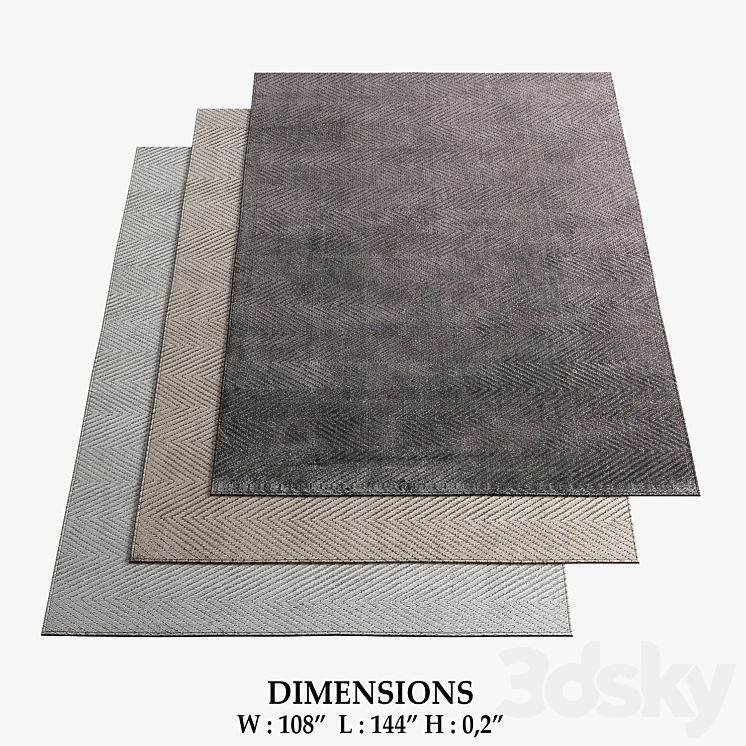 Restoration Hardware Rugs_78 3DS Max Model - thumbnail 1