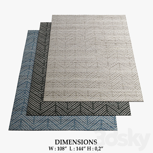 Restoration Hardware Rugs_86 3ds Max - thumbnail 1