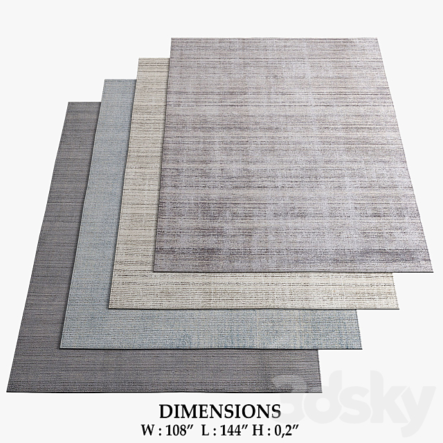 Restoration Hardware Rugs_96 3ds Max - thumbnail 1