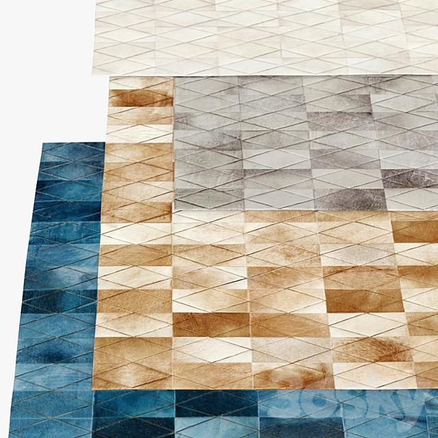 RH _ ARLEQUIN HIDE RUGS 3DS Max Model - thumbnail 2