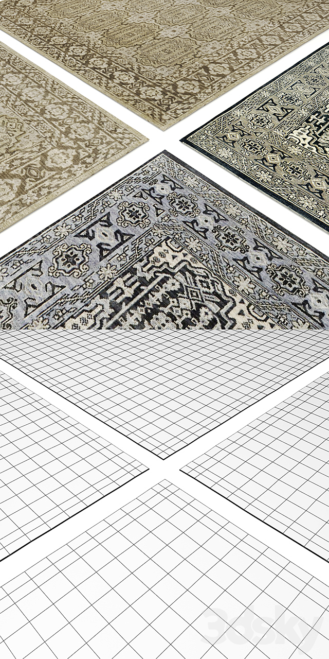 RH Moderne Geometric Rug 3DS Max Model - thumbnail 3