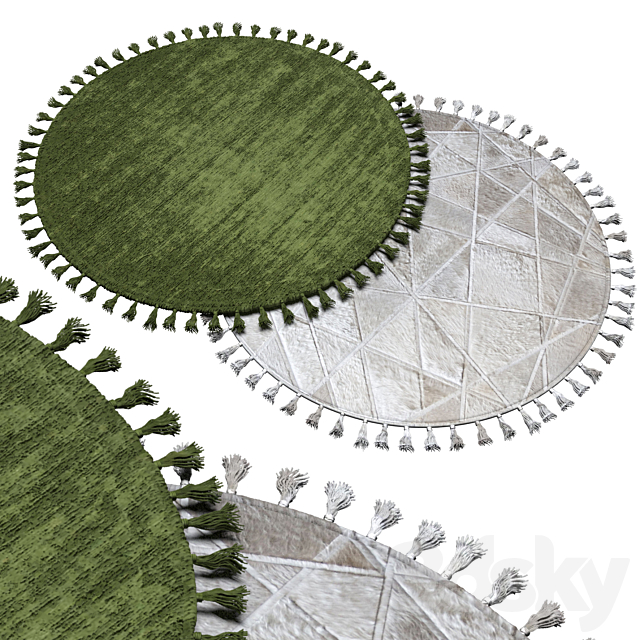 round carpets 3ds Max - thumbnail 1