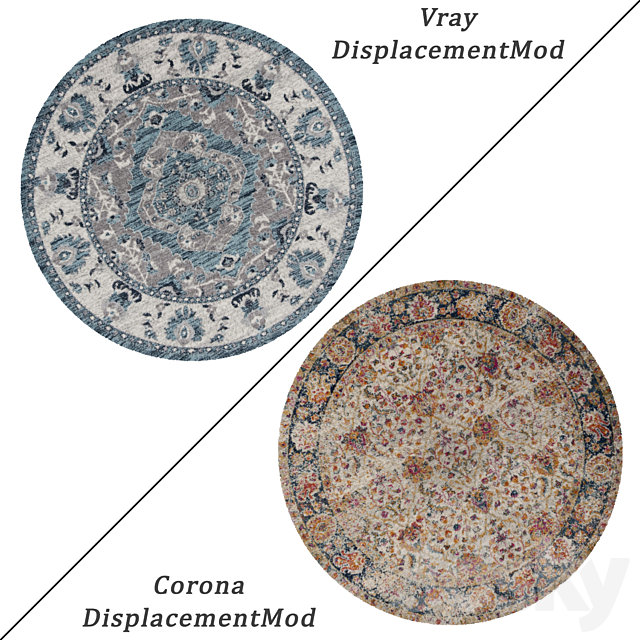 Round Carpets Set 191 3ds Max - thumbnail 2