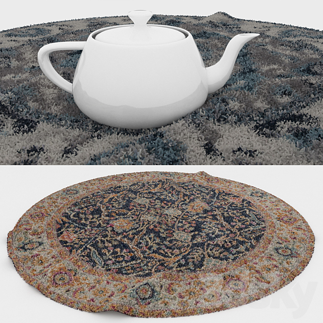 Round Carpets Set 191 3ds Max - thumbnail 3