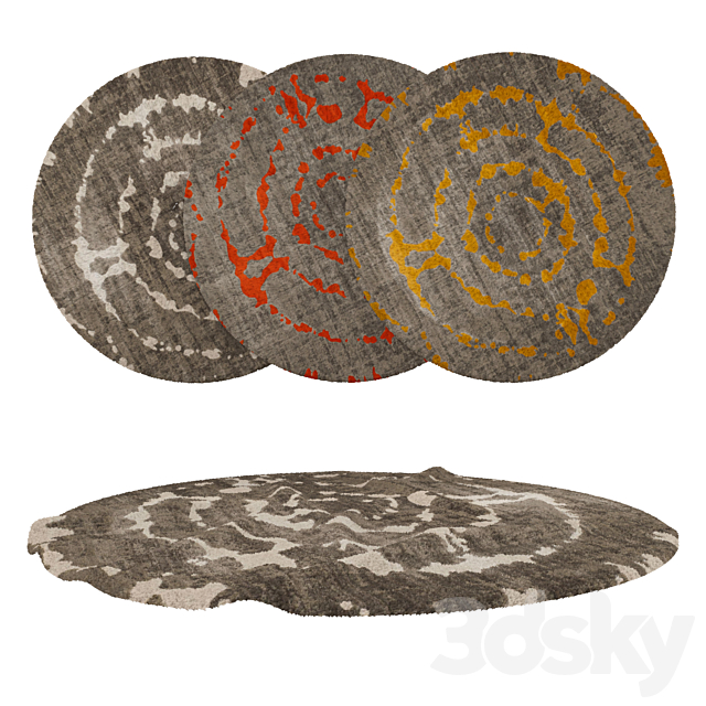 Round Carpets Set 267 3ds Max - thumbnail 1