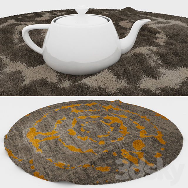 Round Carpets Set 267 3ds Max - thumbnail 3