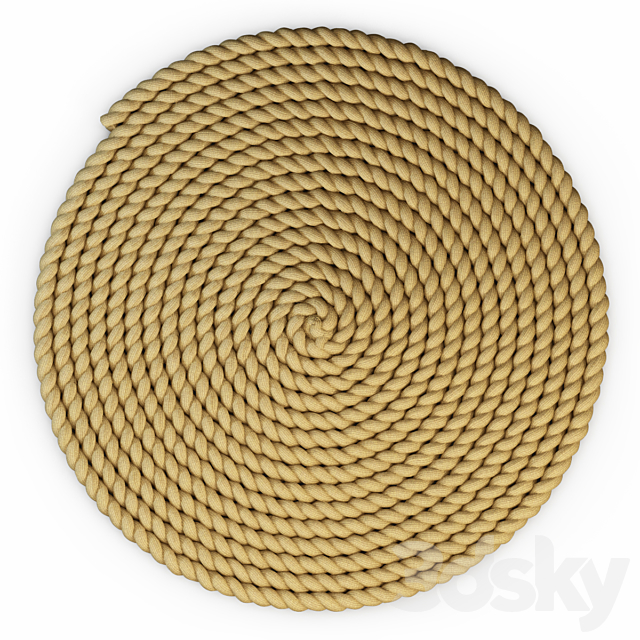 Round rug 3ds Max - thumbnail 1