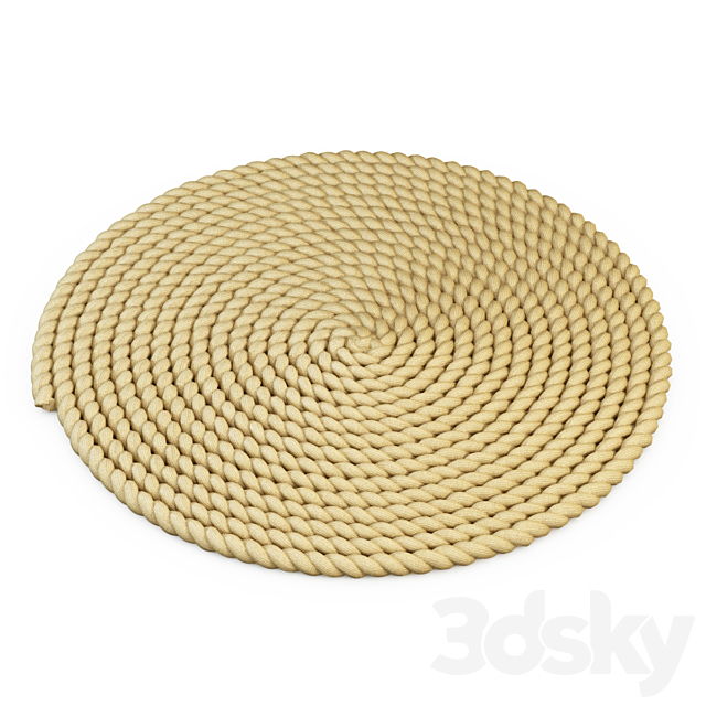 Round rug 3ds Max - thumbnail 2