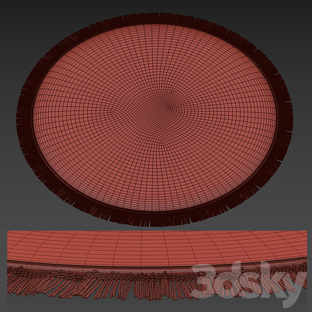 Round rug 58 3ds Max - thumbnail 2