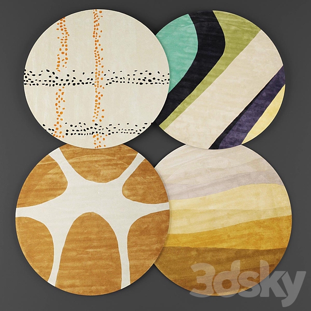 Round rugs07 3ds Max - thumbnail 1