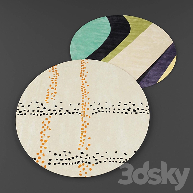 Round rugs07 3ds Max - thumbnail 2