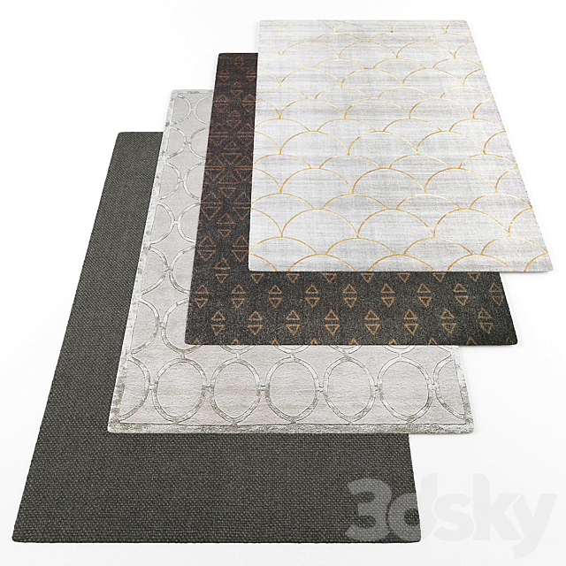 Rugs set233 3ds Max - thumbnail 1