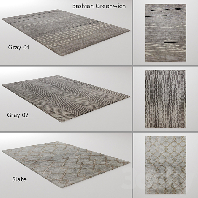 Rugs_collection_02 3ds Max - thumbnail 1