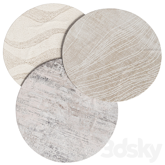 Rugvista round rug collection 3DS Max Model - thumbnail 2