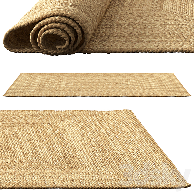 SAFAVIEH Dina Coastal Jute Rectangular 3ds Max - thumbnail 1