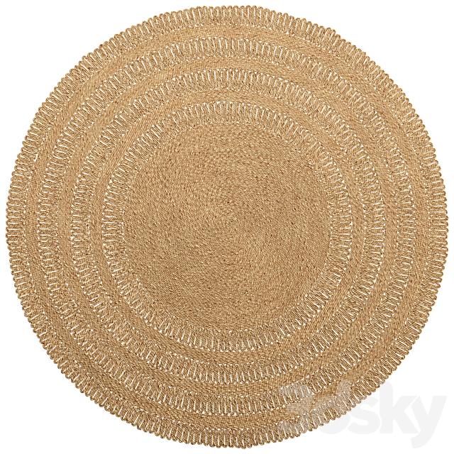 SAFAVIEH Pierrine Jute Rug 3DS Max Model - thumbnail 3