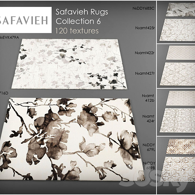 Safavieh rugs6 3DS Max Model - thumbnail 1