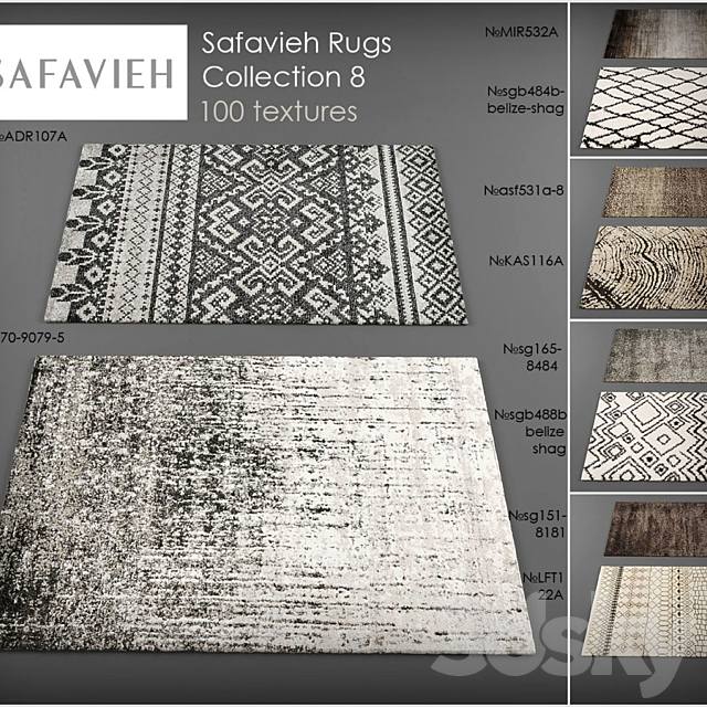 Safavieh rugs8 3DS Max Model - thumbnail 1