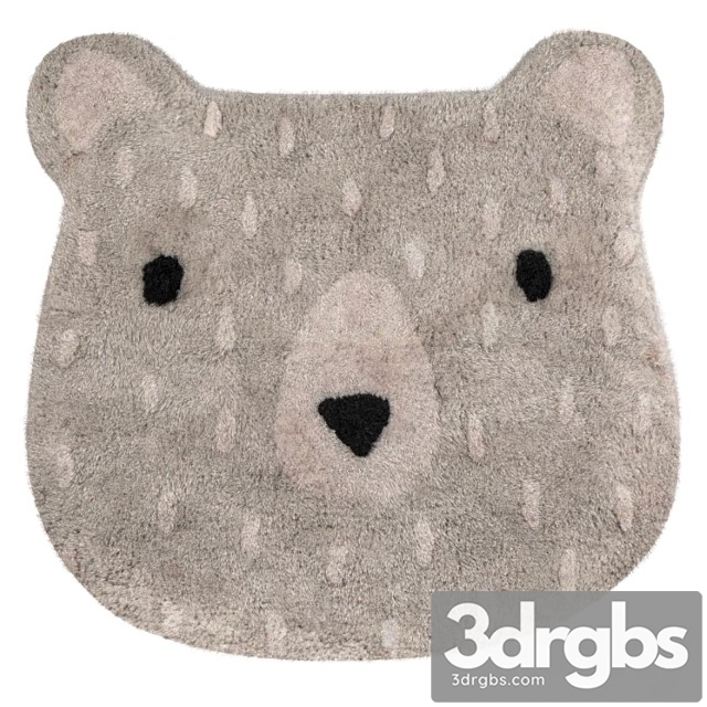 Sass & belle gray bear camp rug 3dsmax Download - thumbnail 1