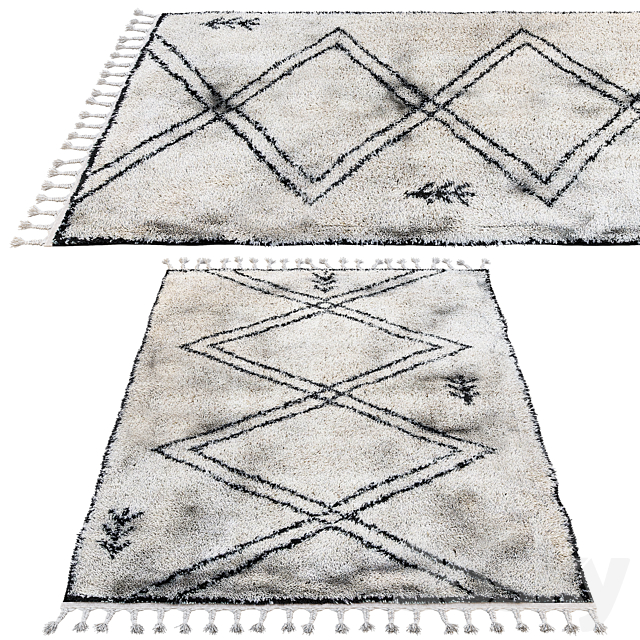 Scandinavian rugs set 3DS Max Model - thumbnail 2