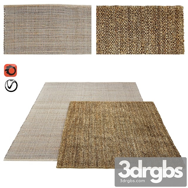 Set of carpets zara home part 4 3dsmax Download - thumbnail 1