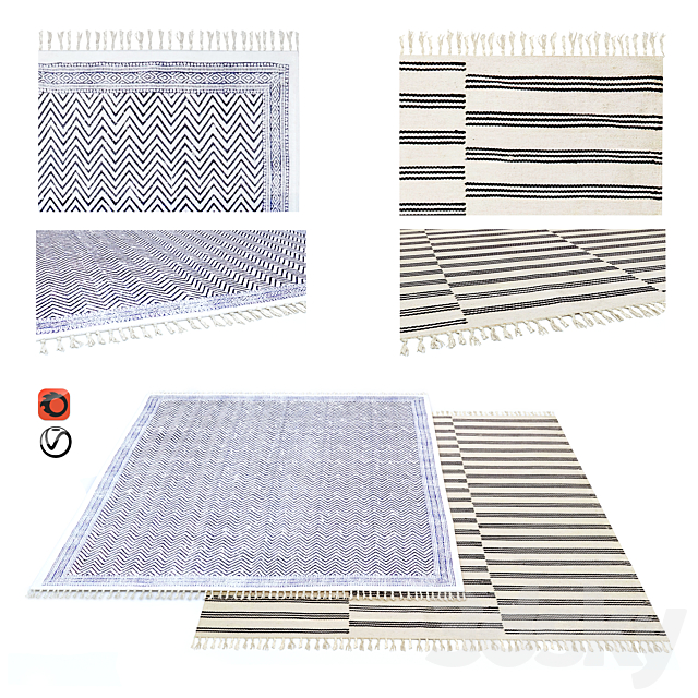 Set of carpets ZARA HOME part 5 3ds Max - thumbnail 1