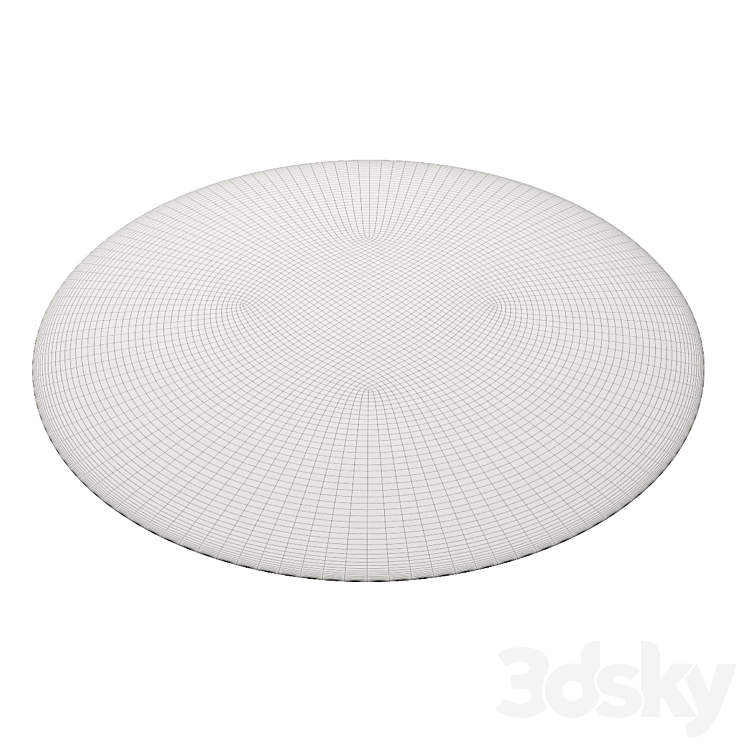 Set of round pile carpets 3DS Max Model - thumbnail 2