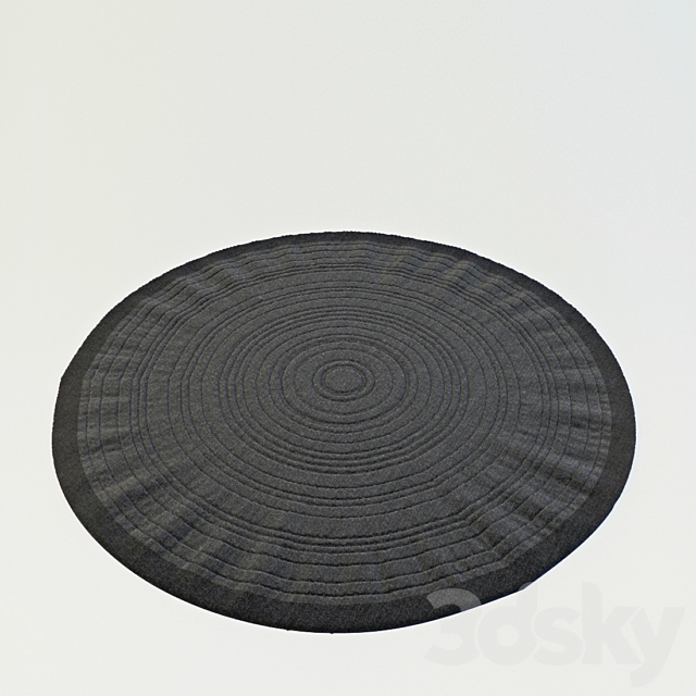 Set of round rugs 3DS Max Model - thumbnail 2