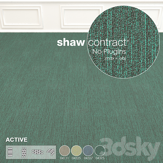 Shaw Carpet Active Wall to Wall Floor No 10 3DS Max Model - thumbnail 2