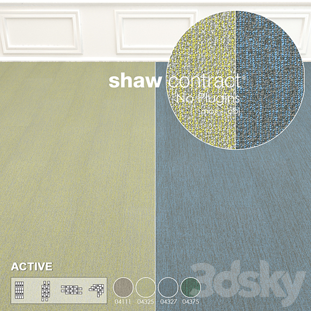 Shaw Carpet Active Wall to Wall Floor No 10 3DS Max Model - thumbnail 3