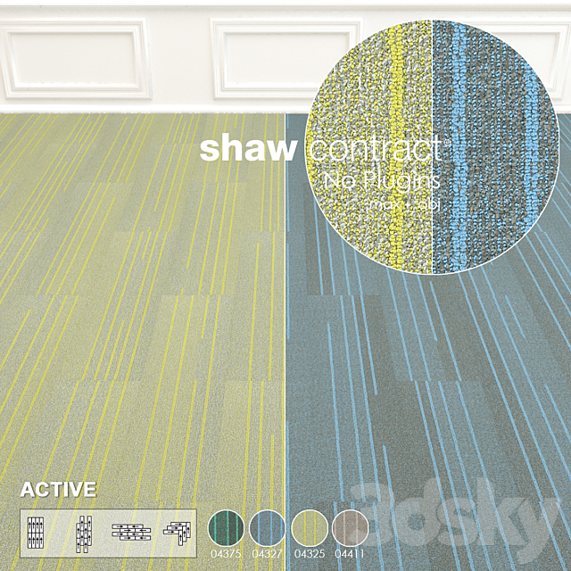 Shaw Carpet Active Wall to Wall Floor No 7 3DS Max Model - thumbnail 3