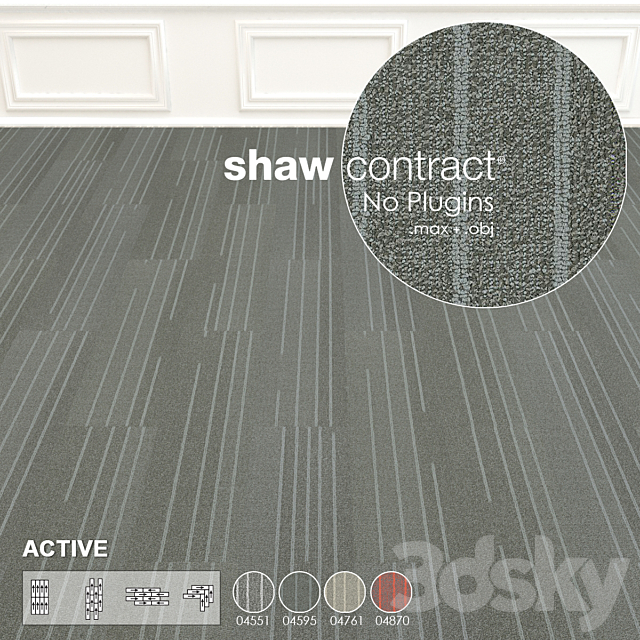 Shaw Carpet Active Wall to Wall Floor No 9 3ds Max - thumbnail 2